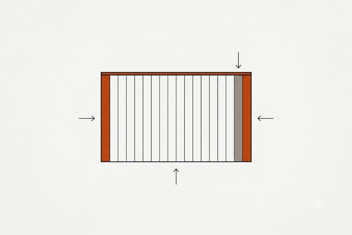 Batten spacing across a wall