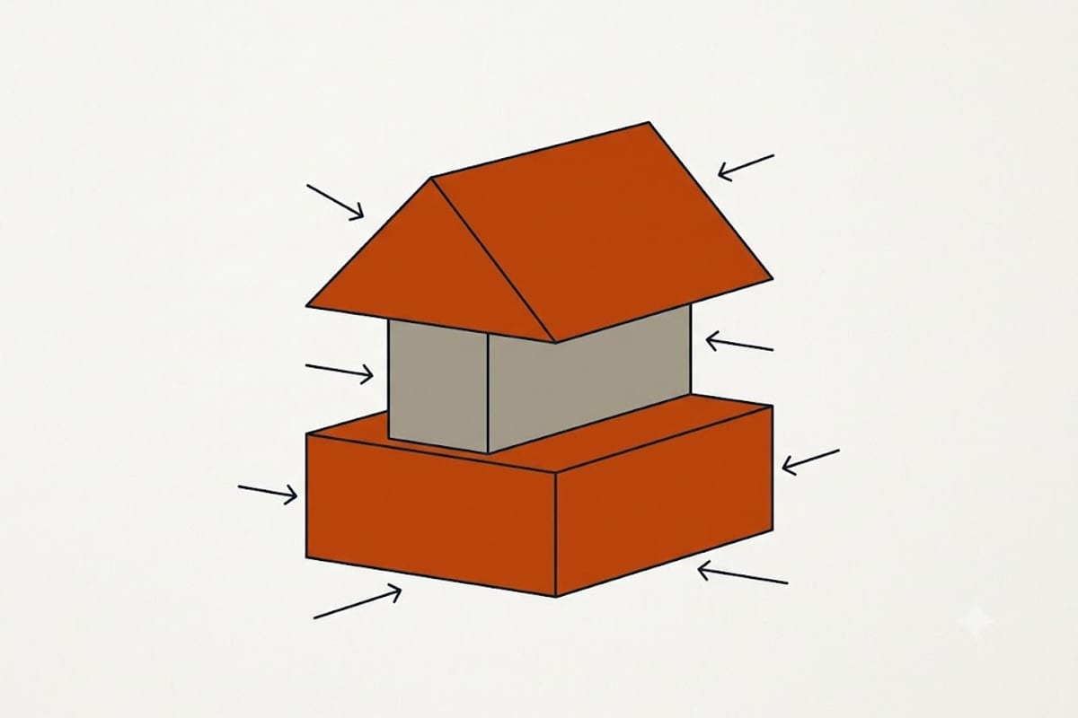 Breaking an elevation into simple shapes